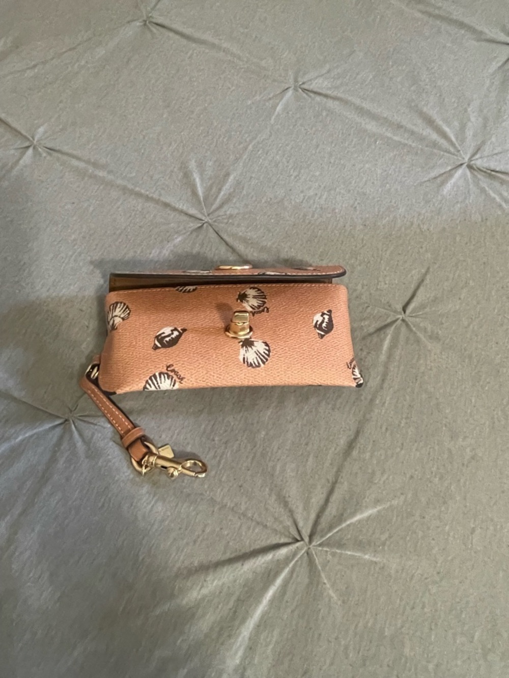 Coach Seashell Wristlet in Light Brown with Gold Hardware - Picture 4 of 5